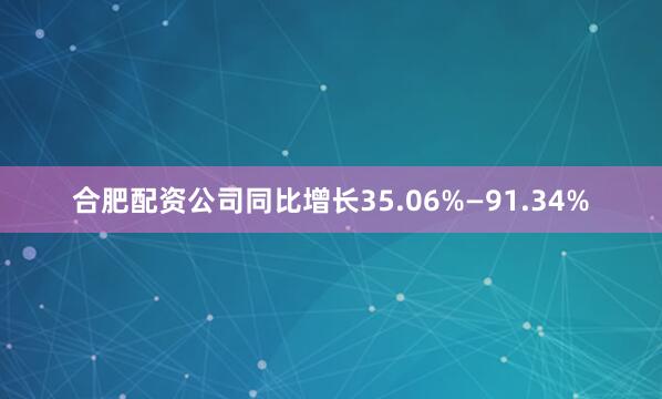 合肥配资公司同比增长35.06%—91.34%